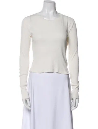 Pre-owned Re/done X Hanes Crew Neck Long Sleeve Top In White
