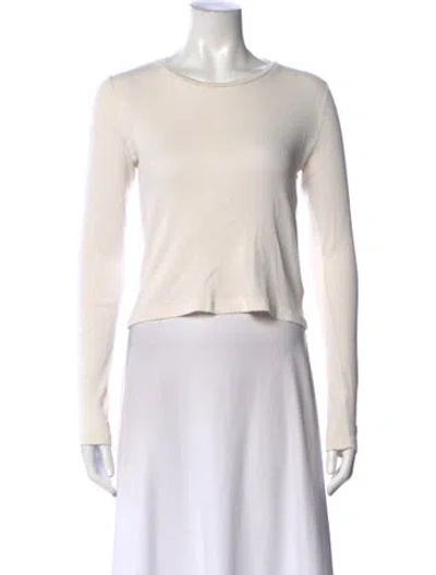 Pre-owned Re/done X Hanes Crew Neck Long Sleeve T-shirt In White