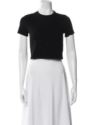 Pre-owned Re/done X Hanes Crew Neck Short Sleeve Crop Top In Black