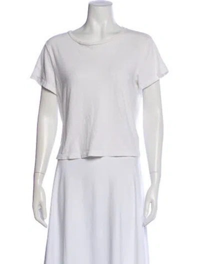 Pre-owned Re/done X Hanes Crew Neck Short Sleeve Crop Top In Neutral
