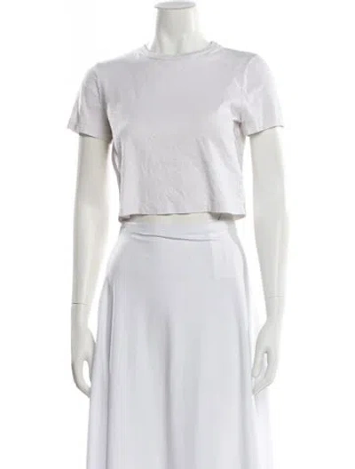 Pre-owned Re/done X Hanes Crew Neck Short Sleeve Crop Top In Neutral