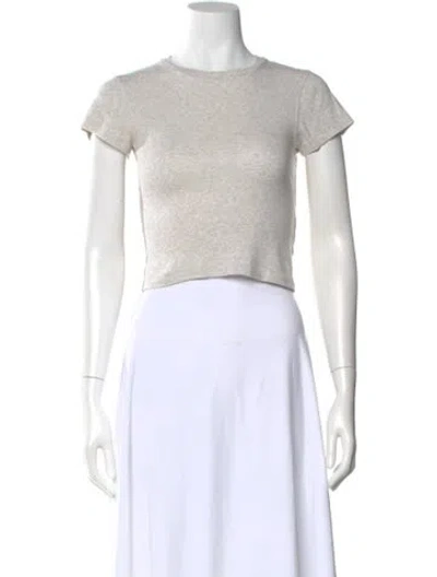 Pre-owned Re/done X Hanes Crew Neck Short Sleeve Crop Top In White