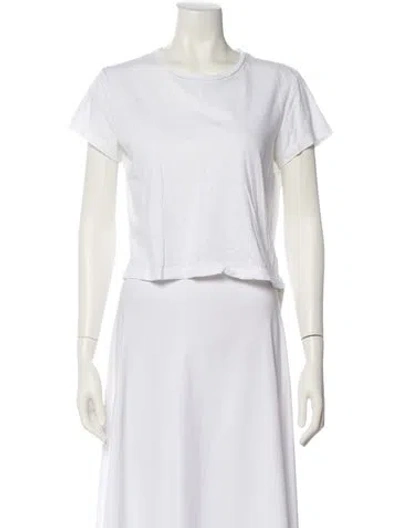 Pre-owned Re/done X Hanes Crew Neck Short Sleeve Crop Top In White