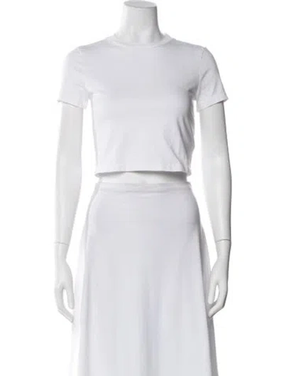 Pre-owned Re/done X Hanes Crew Neck Short Sleeve Crop Top In White