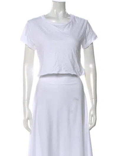 Pre-owned Re/done X Hanes Crew Neck Short Sleeve Crop Top In White