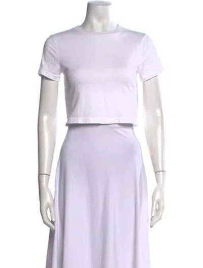 Pre-owned Re/done X Hanes Crew Neck Short Sleeve Crop Top In White