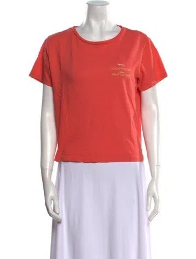 Pre-owned Re/done X Hanes Crew Neck Short Sleeve T-shirt In Orange