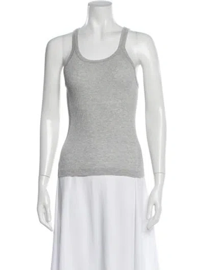 Pre-owned Re/done X Hanes Crew Neck Sleeveless Top In Gray