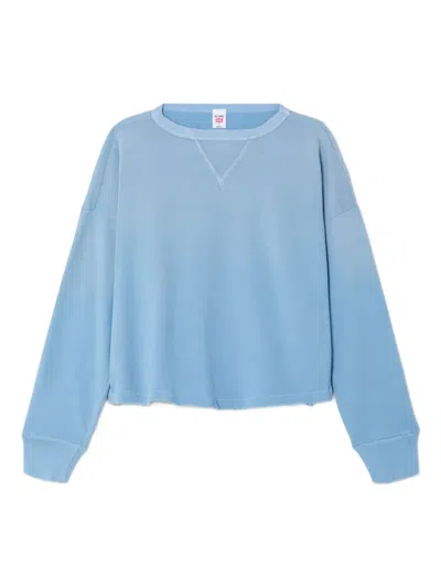 Re/done X Hanes Crew-neck Sweatshirt In Blue