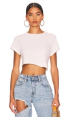 Re/done X Hanes Cropped 60's Slim Tee In White