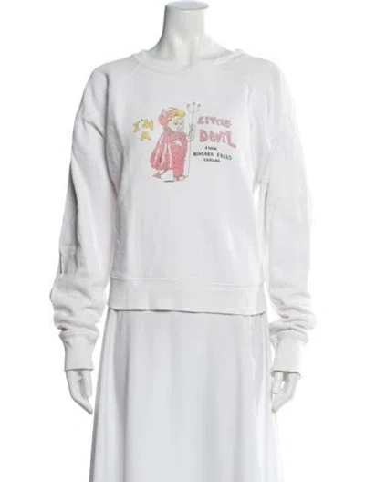 Pre-owned Re/done X Hanes Graphic Print Crew Neck Sweatshirt In Neutral