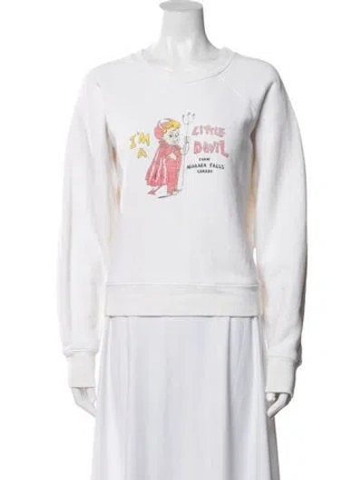 Pre-owned Re/done X Hanes Graphic Print Crew Neck Sweatshirt In Neutral