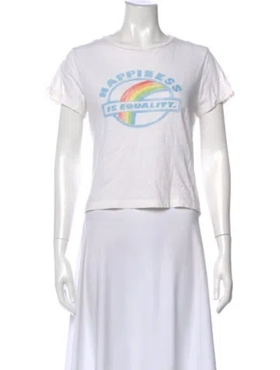 Pre-owned Re/done X Hanes Graphic Print Crew Neck T-shirt In Neutral
