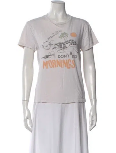 Pre-owned Re/done X Hanes Graphic Print Crew Neck T-shirt In Neutral
