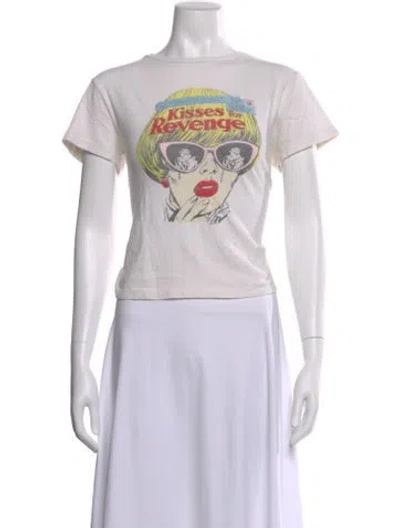Pre-owned Re/done X Hanes Graphic Print Crew Neck T-shirt In Neutral