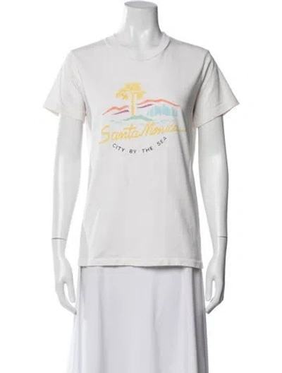 Pre-owned Re/done X Hanes Graphic Print Crew Neck T-shirt In Neutral