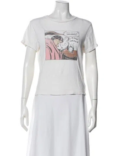 Pre-owned Re/done X Hanes Graphic Print Crew Neck T-shirt In Neutral