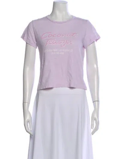 Pre-owned Re/done X Hanes Graphic Print Crew Neck T-shirt In Pink
