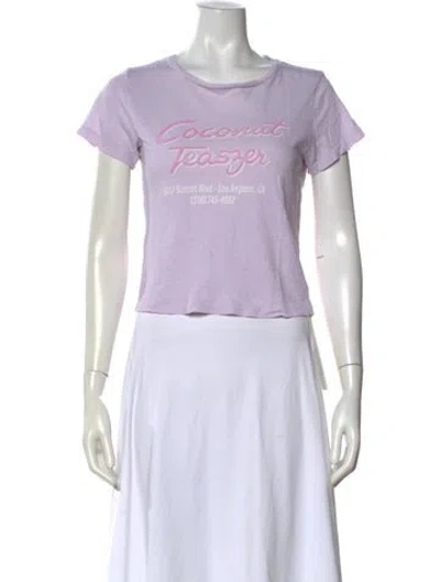 Pre-owned Re/done X Hanes Graphic Print Crew Neck T-shirt In Purple