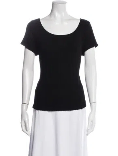 Pre-owned Re/done X Hanes Hemp Scoop Neck T-shirt In Black