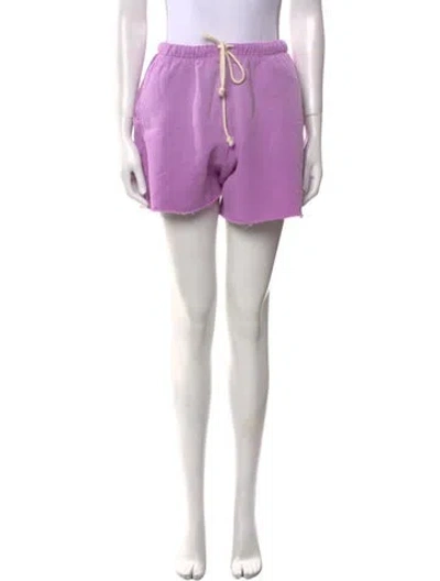 Pre-owned Re/done X Hanes Mini Shorts In Purple