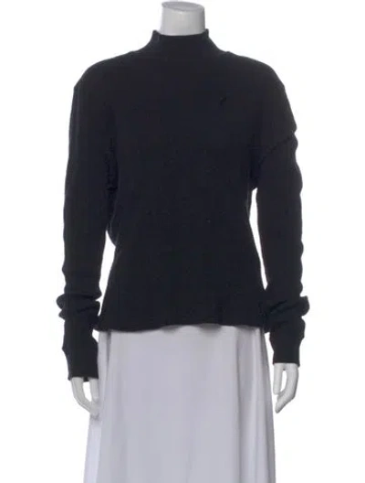 Pre-owned Re/done X Hanes Mock Neck Long Sleeve Top W/ Tags In Black