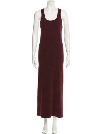 Pre-owned Re/done X Hanes Scoop Neck Long Dress In Burgundy