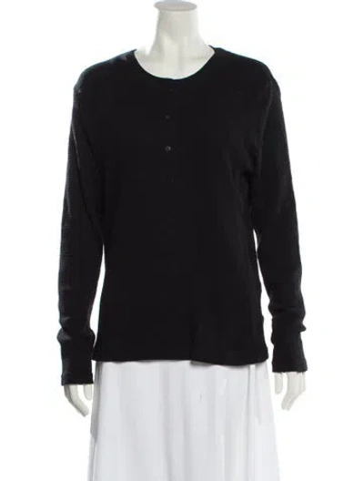 Pre-owned Re/done X Hanes Scoop Neck Long Sleeve Sweatshirt In Black