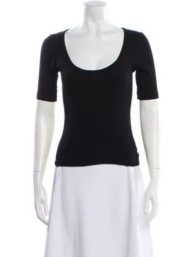 Pre-owned Re/done X Hanes Scoop Neck Short Sleeve Top In Black