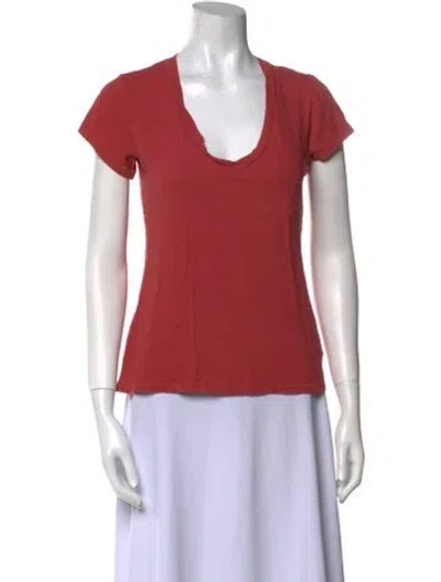 Pre-owned Re/done X Hanes Scoop Neck Short Sleeve T-shirt In Red