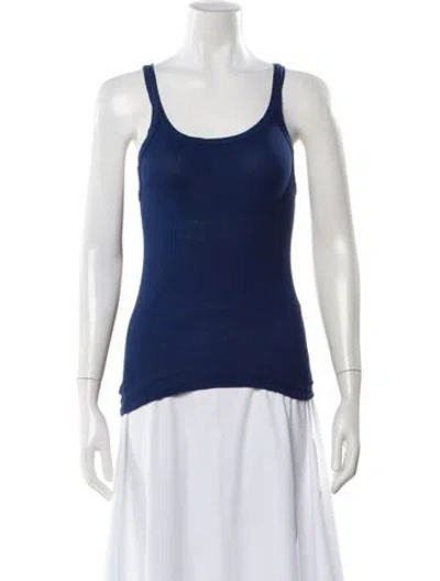 Pre-owned Re/done X Hanes Scoop Neck Sleeveless Top In Blue
