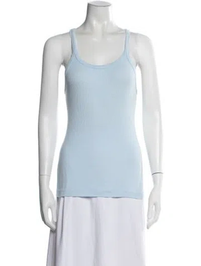 Pre-owned Re/done X Hanes Scoop Neck Sleeveless Top In Blue