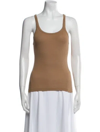Pre-owned Re/done X Hanes Scoop Neck Sleeveless Top In Brown