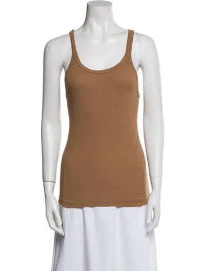 Pre-owned Re/done X Hanes Scoop Neck Sleeveless Top In Brown