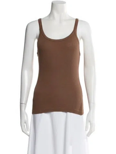 Pre-owned Re/done X Hanes Scoop Neck Sleeveless Top In Brown