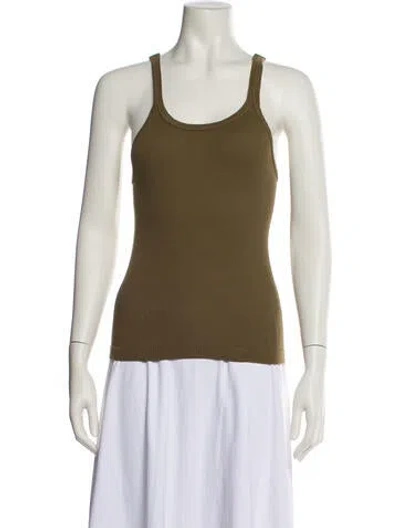Pre-owned Re/done X Hanes Scoop Neck Sleeveless Top In Green