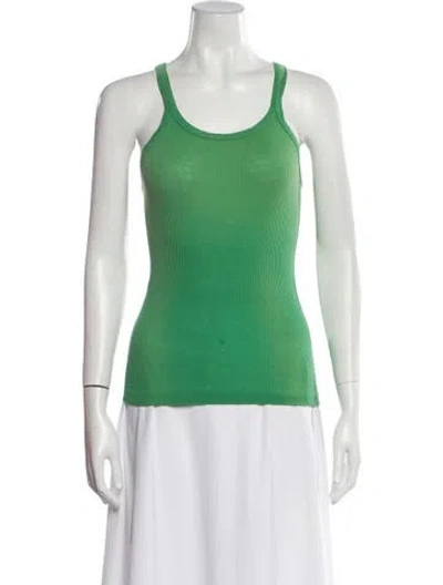 Pre-owned Re/done X Hanes Scoop Neck Sleeveless Top In Green