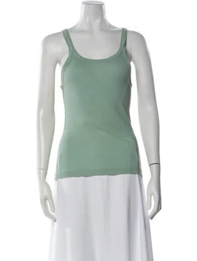 Pre-owned Re/done X Hanes Scoop Neck Sleeveless Top In Green