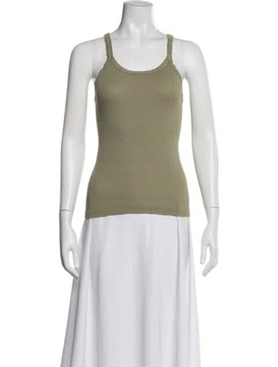 Pre-owned Re/done X Hanes Scoop Neck Sleeveless Top In Green