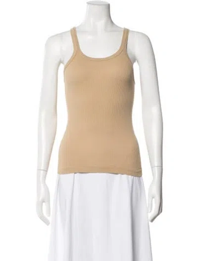 Pre-owned Re/done X Hanes Scoop Neck Sleeveless Top In Neutral