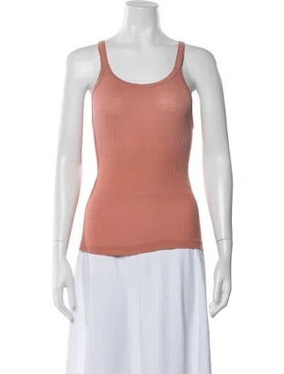Pre-owned Re/done X Hanes Scoop Neck Sleeveless Top In Orange