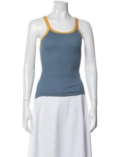 Pre-owned Re/done X Hanes Scoop Neck Sleeveless Top W/ Tags In Blue
