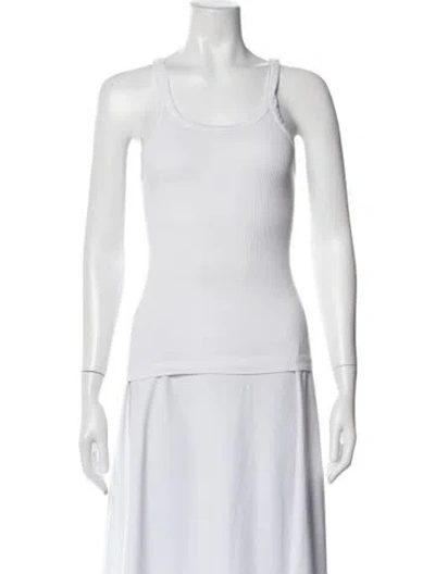 Pre-owned Re/done X Hanes Scoop Neck Sleeveless Top In White