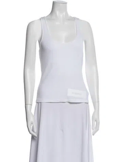 Pre-owned Re/done X Hanes Scoop Neck Sleeveless Top In White