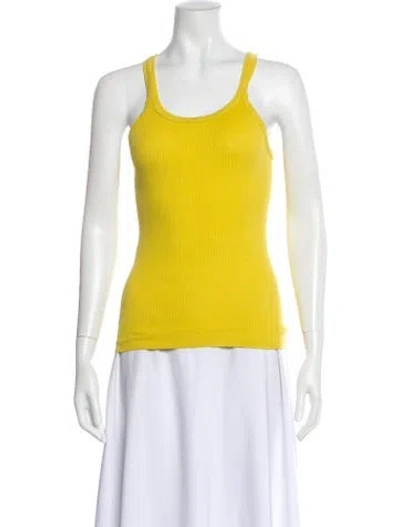 Pre-owned Re/done X Hanes Scoop Neck Sleeveless Top In Yellow