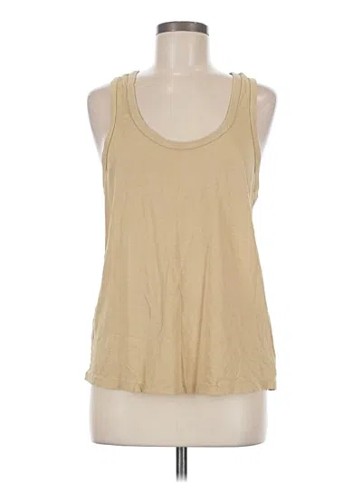 Pre-owned Re/done X Hanes Tank Top Tan Halter Neckline Tops