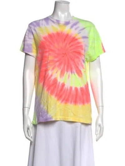 Pre-owned Re/done X Hanes Tie-dye Print Crew Neck T-shirt In Purple