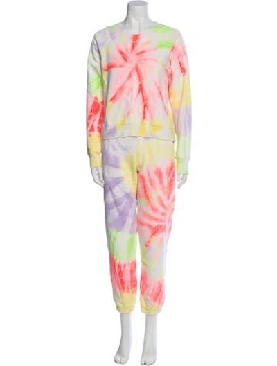 Pre-owned Re/done X Hanes Tie-dye Print Pant Set In Pink