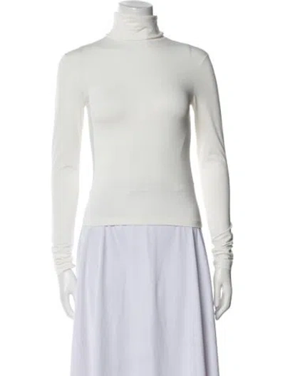 Pre-owned Re/done X Hanes Turtleneck Long Sleeve Top In White