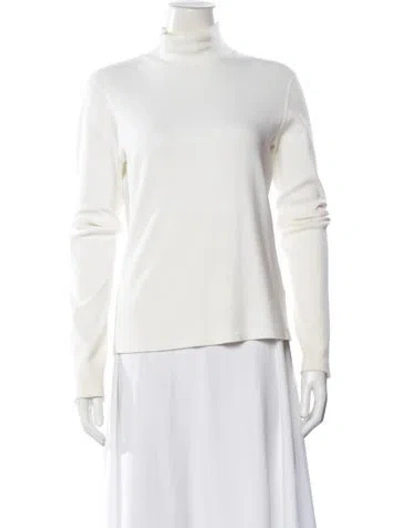 Pre-owned Re/done X Hanes Turtleneck Long Sleeve Top In White